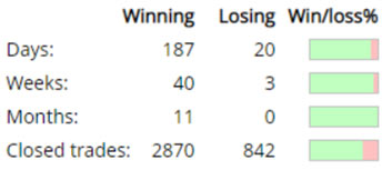 A year of winning trades